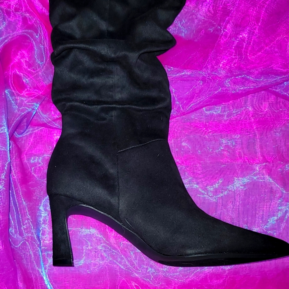 Faux suade boots